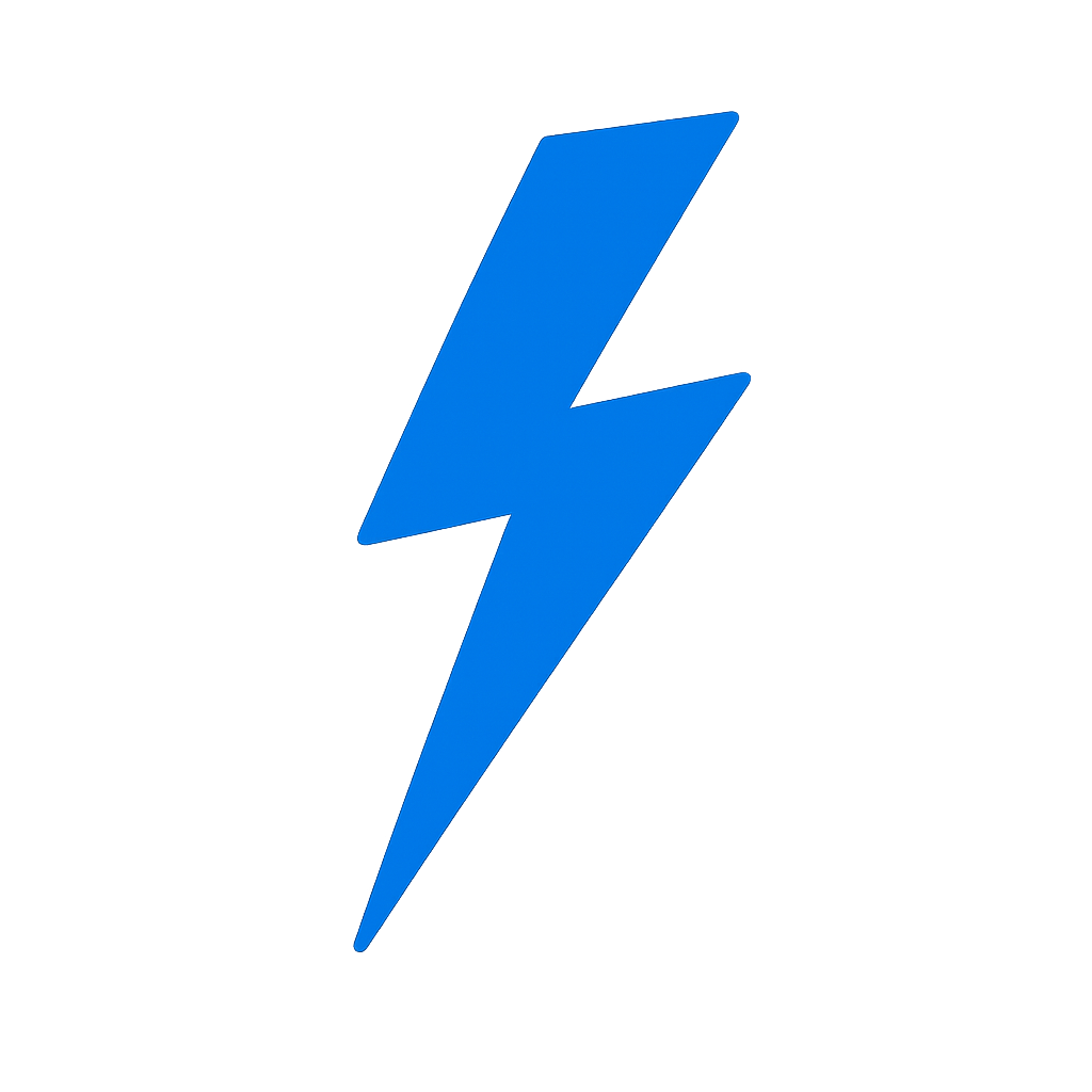 Blue Lightning Bolt Icon-1