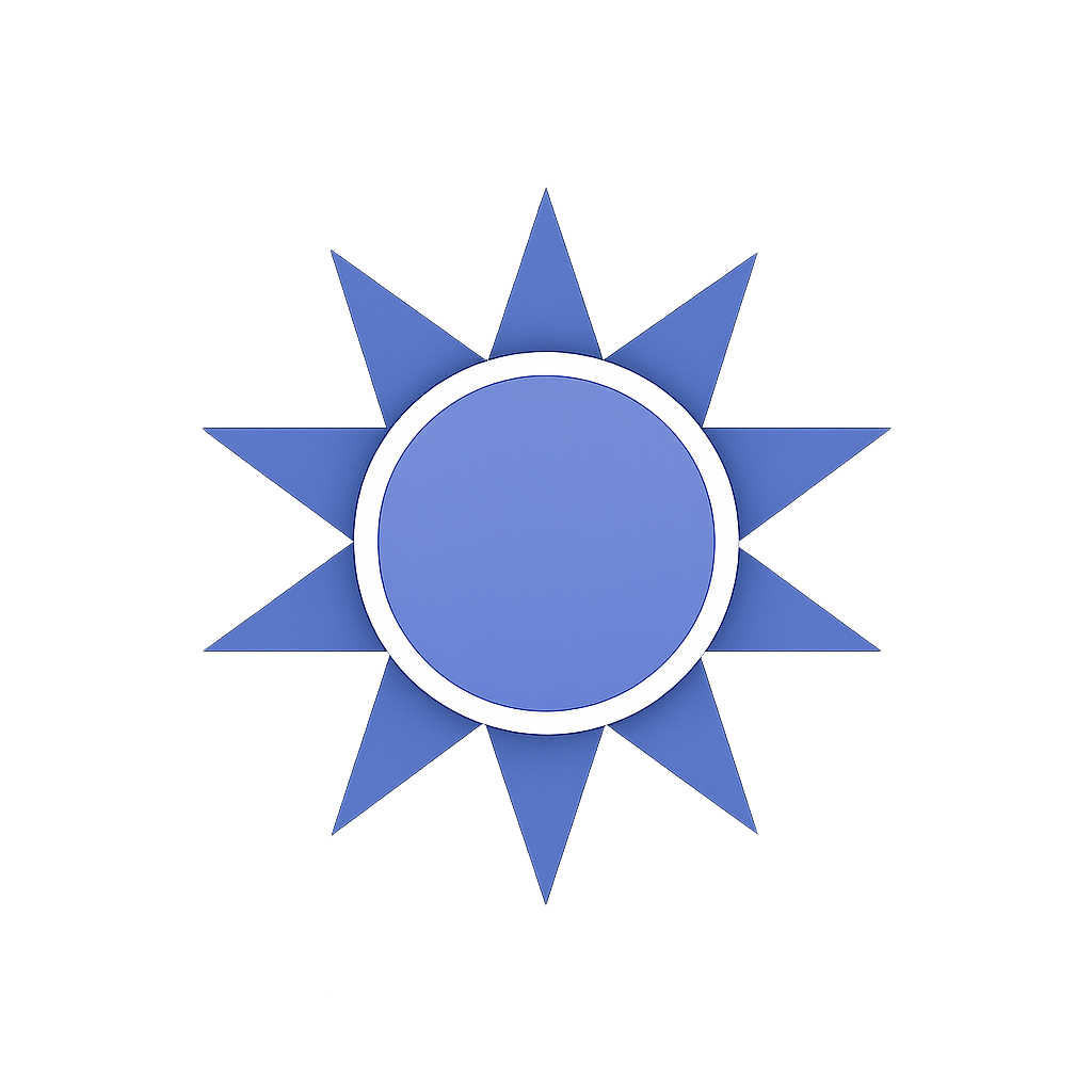Blue Sun Icon 