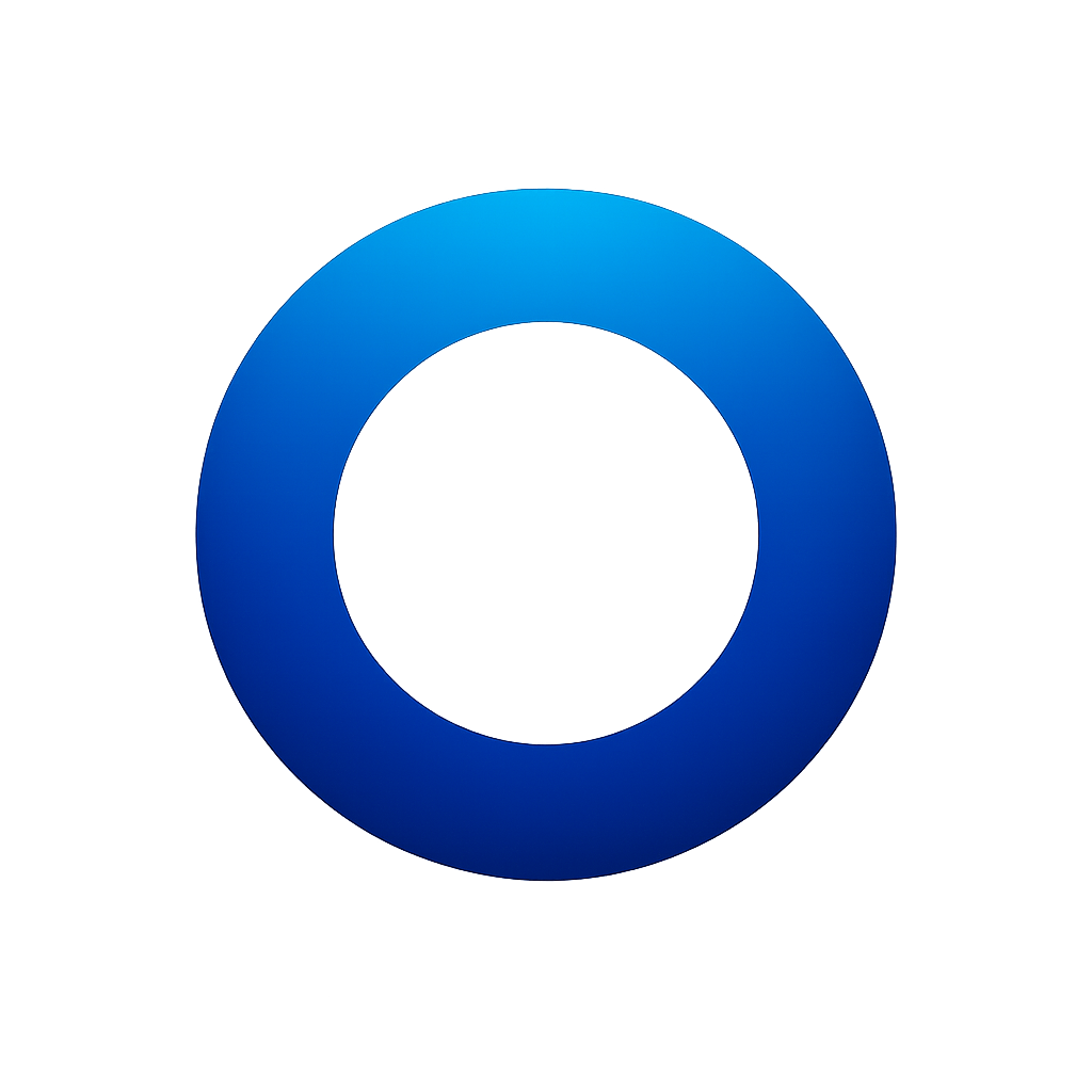 Sun Icon with White Inner Circle and Dark Blue Outer Ring-1