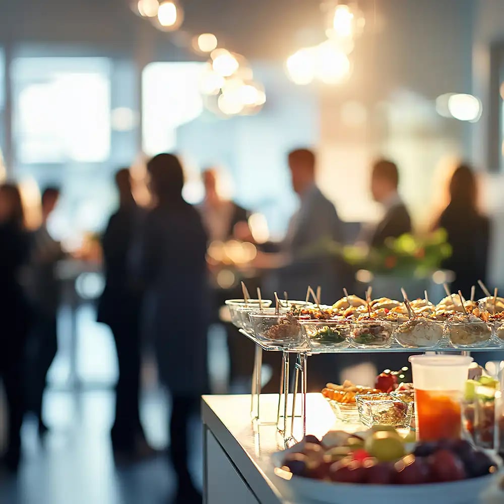 Networking event with food